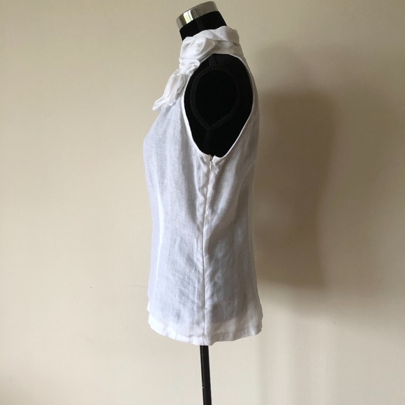 NWOT Nara Camicie White Linen Blouse - Picture 3 of 8